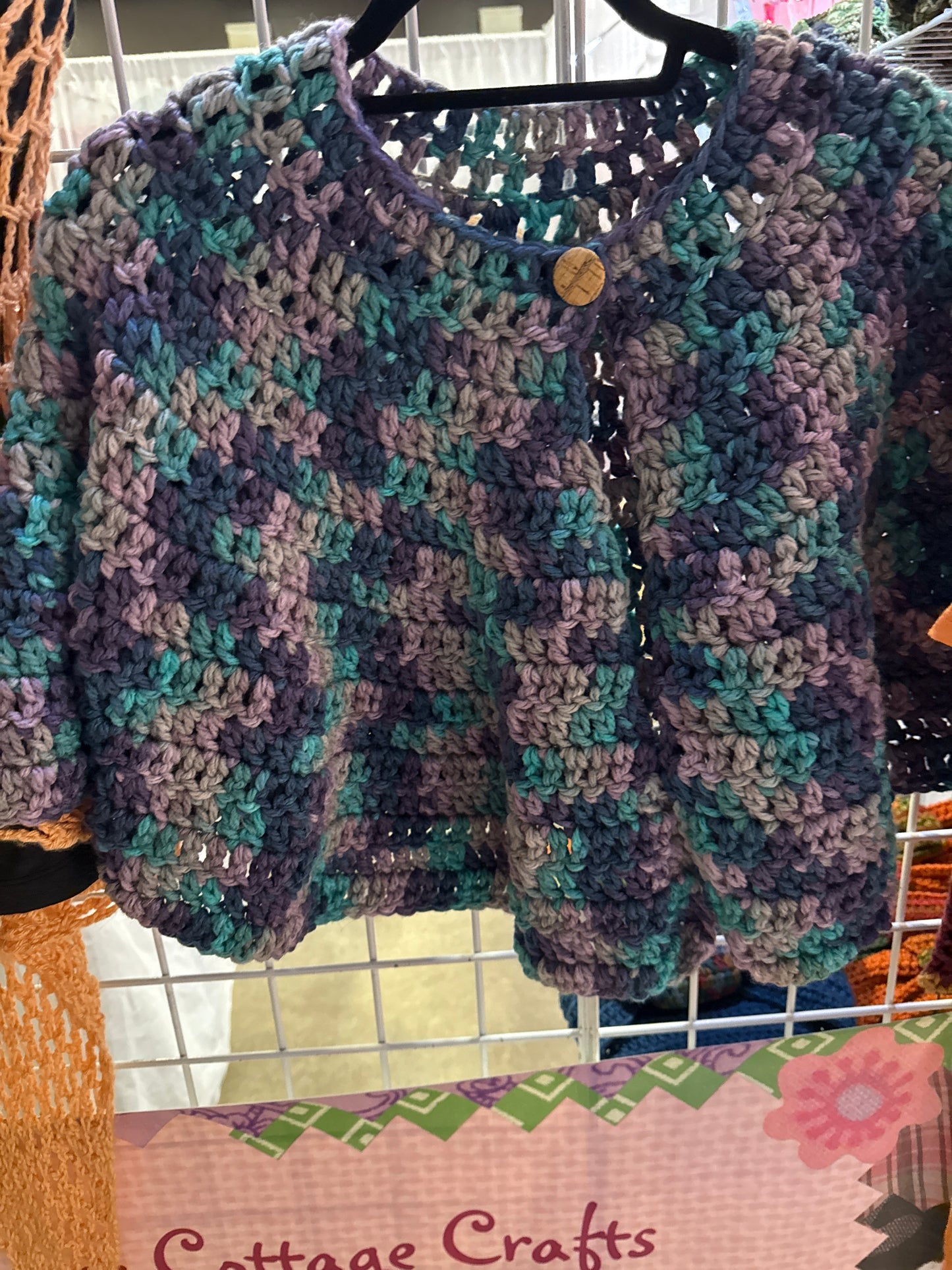 Turquoise, Brown & Gray Capelet