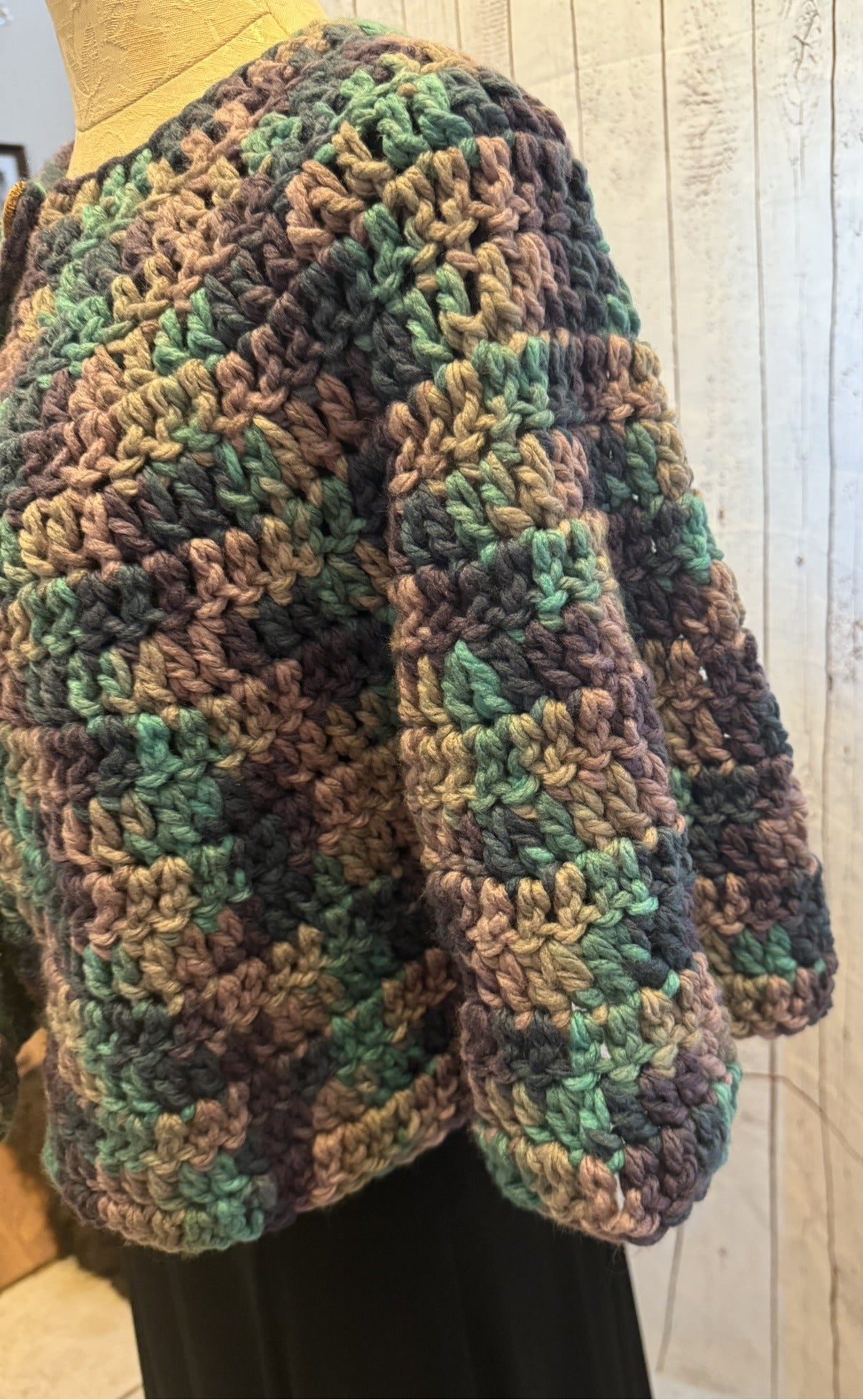 Turquoise, Brown & Gray Capelet